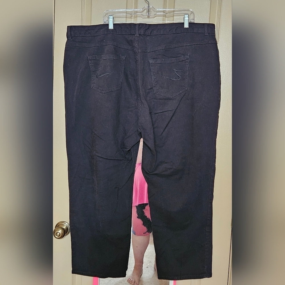 #362 Black JMS Classic Fit Straight Leg Twill- Size: 26W Short - Picture 2 of 4